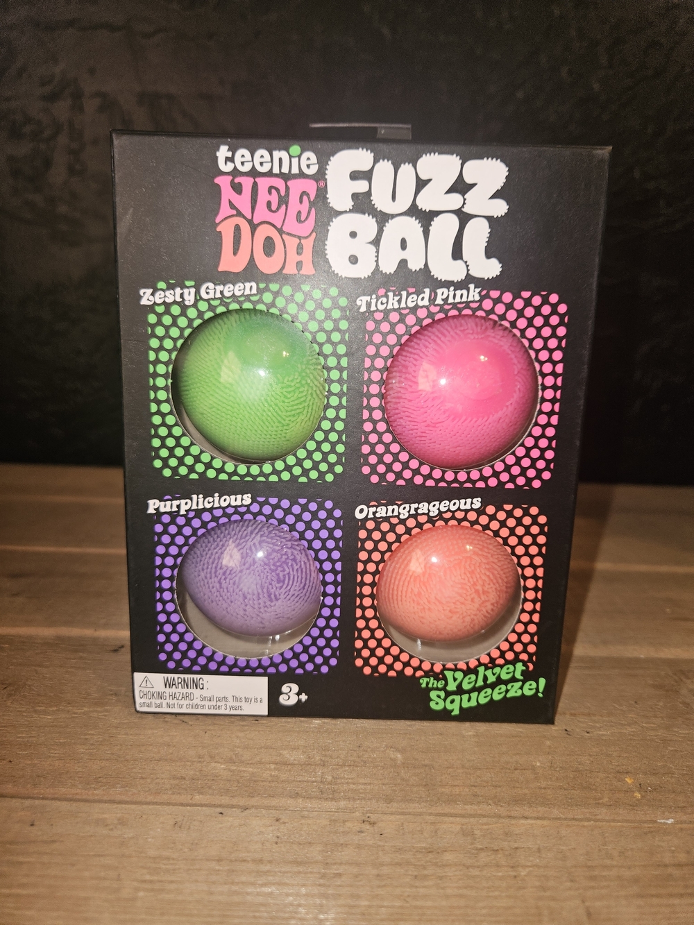 Teenie Needoh Fuzz Ball Set 4-Pack